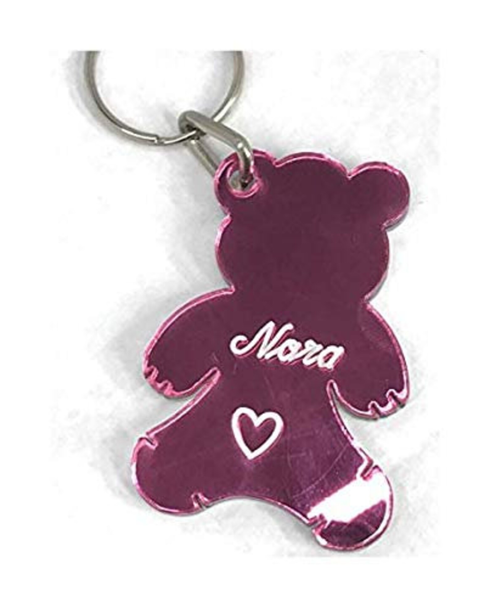Teddy Bear Cute Keychain Personalized Custom Name Free Etsy