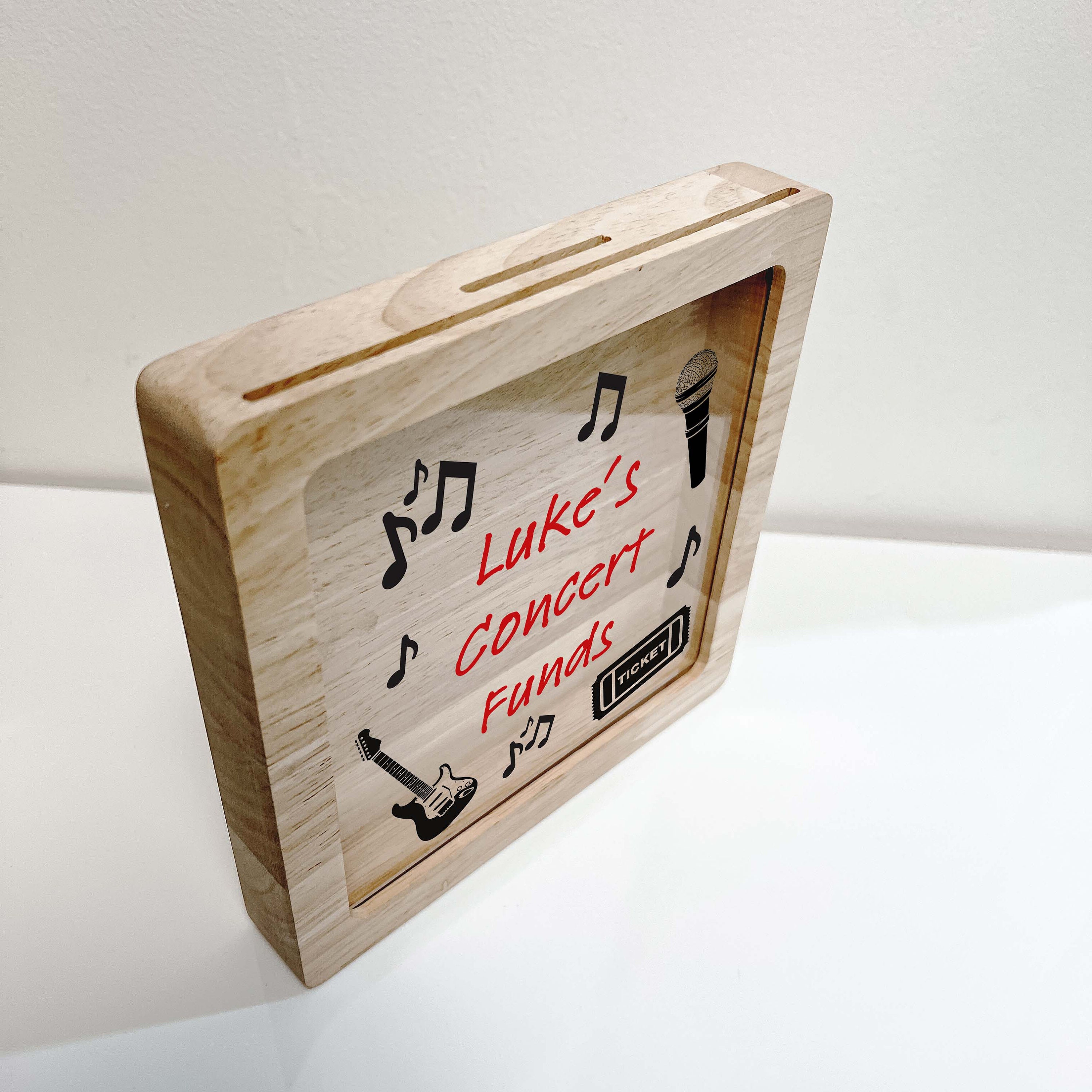Concert Bank Shadow Box Personalized Adventure Memory Wooden Keepsake ...