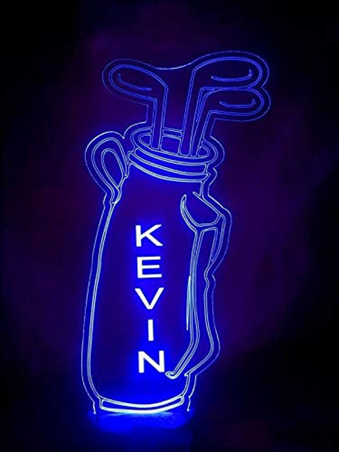 Golf Bag & Clubs Night Light Up Table Lamp Golf Club Desk Etsy