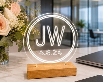 Personalized Custom Photo Plaque With Stand Custom Made Table Party Centerpiece Corporate Events & Parties | Create Your Own Logo or Design