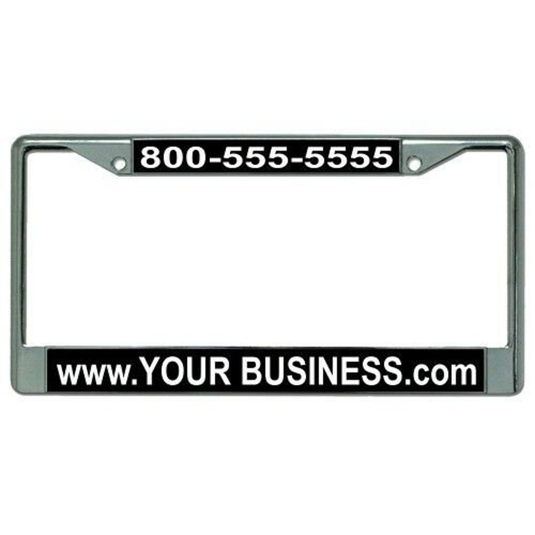 Chrome License Plate Frame Metal Custom Personalized Engraved