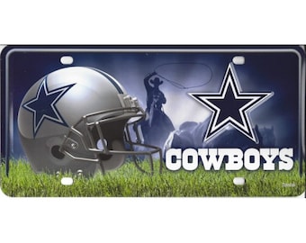 Dallas Cowboys Football Sports Personalized Custom License Vanity Plate Free Engraved Auto Car Tag Vehicle Beautifully Designed, Great Gift