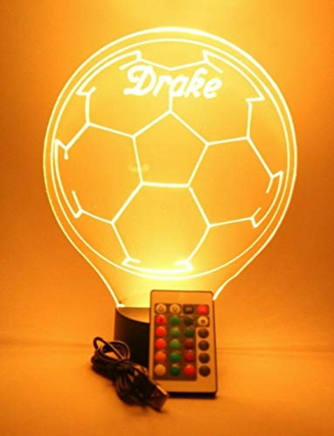 Soccer Ball Soccerball Sports Night Light Up Table Desk Lamp Etsy