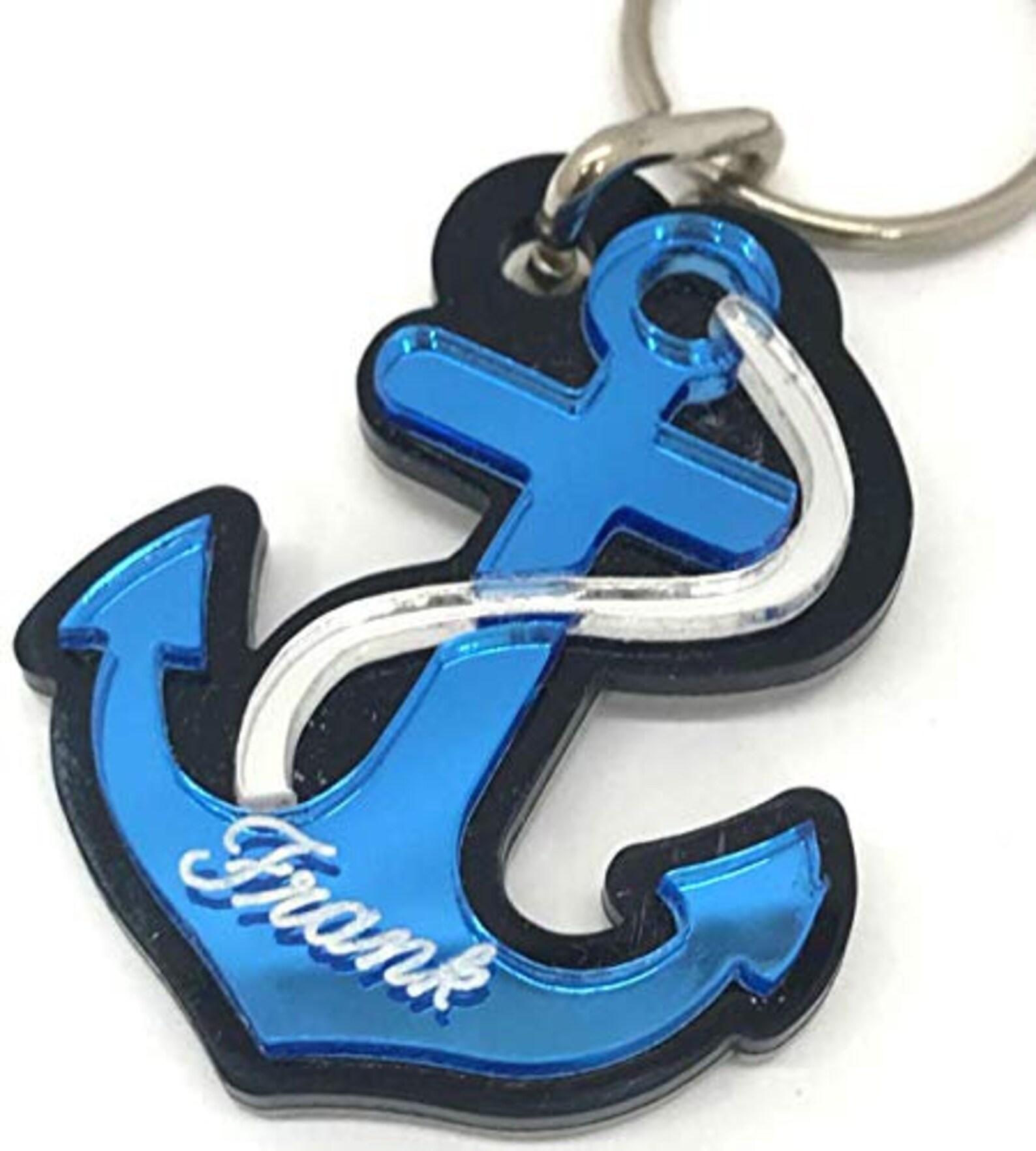 Boat Anchor Keychain Personalized Custom Name Free Engraved Etsy