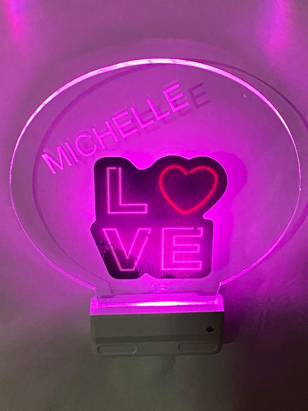 Love Night Light Multi Color Personalized LED Room Wall Etsy España