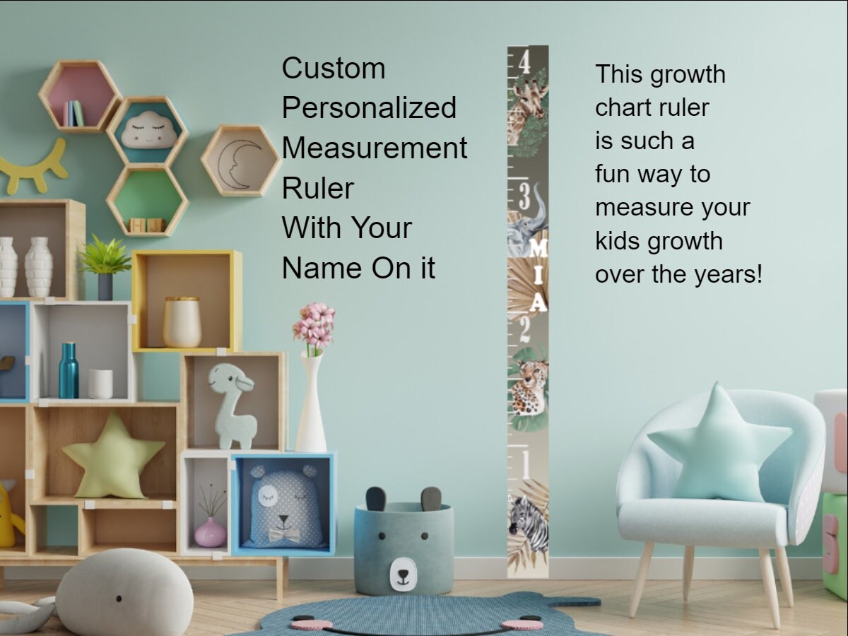Customisable Boys Girls Cute Farm Animals Growth Measure Height Chart Present eB Customisable Boys Girls Cute Farm Animals Growth Measure Height Chart Present eB