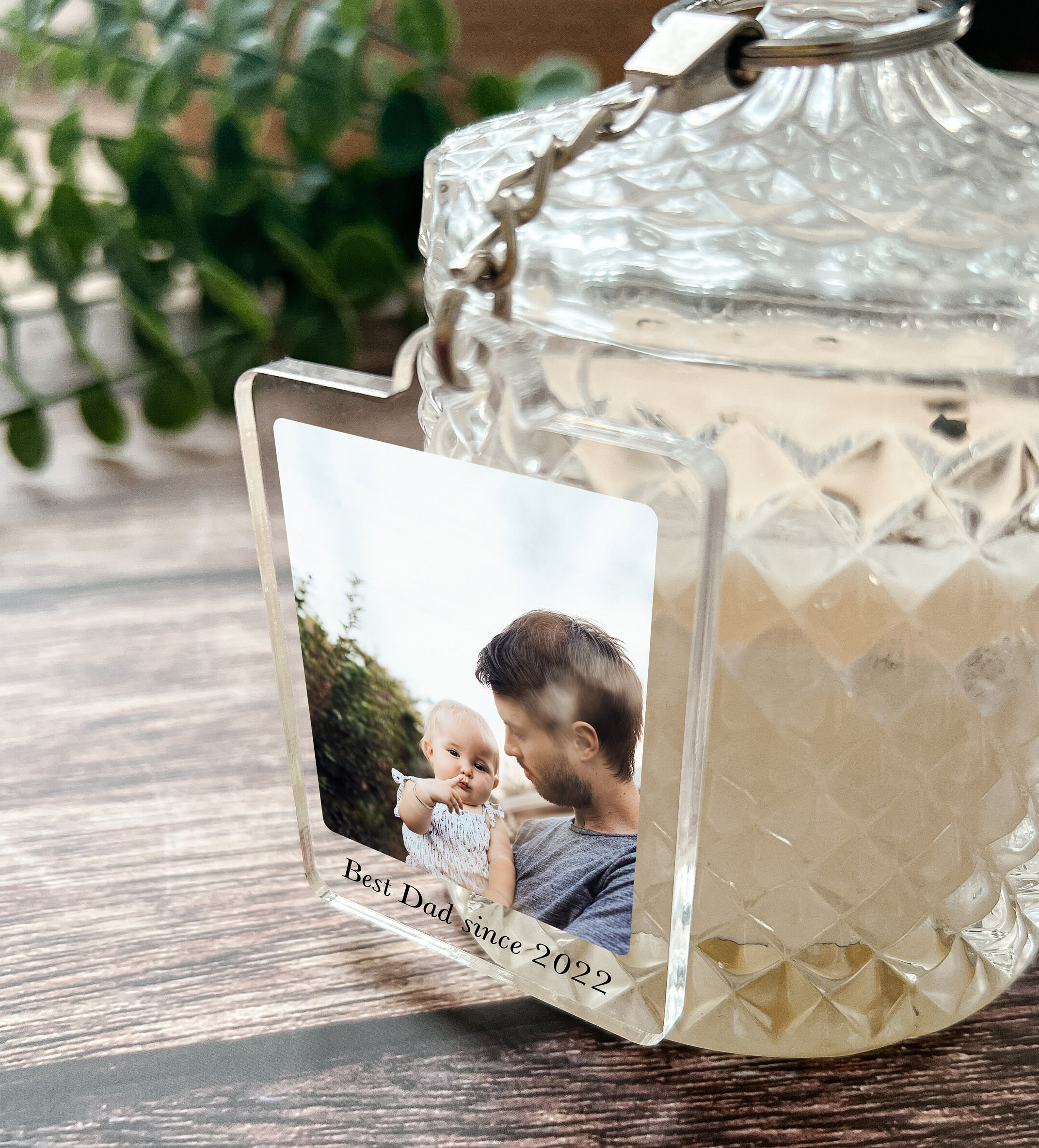 Custom Photo Keychain, Personalized Picture Key Chain Dad Grandpa Pop Father Husband Father's Day For Him Kid Children Child Grandchild Gift