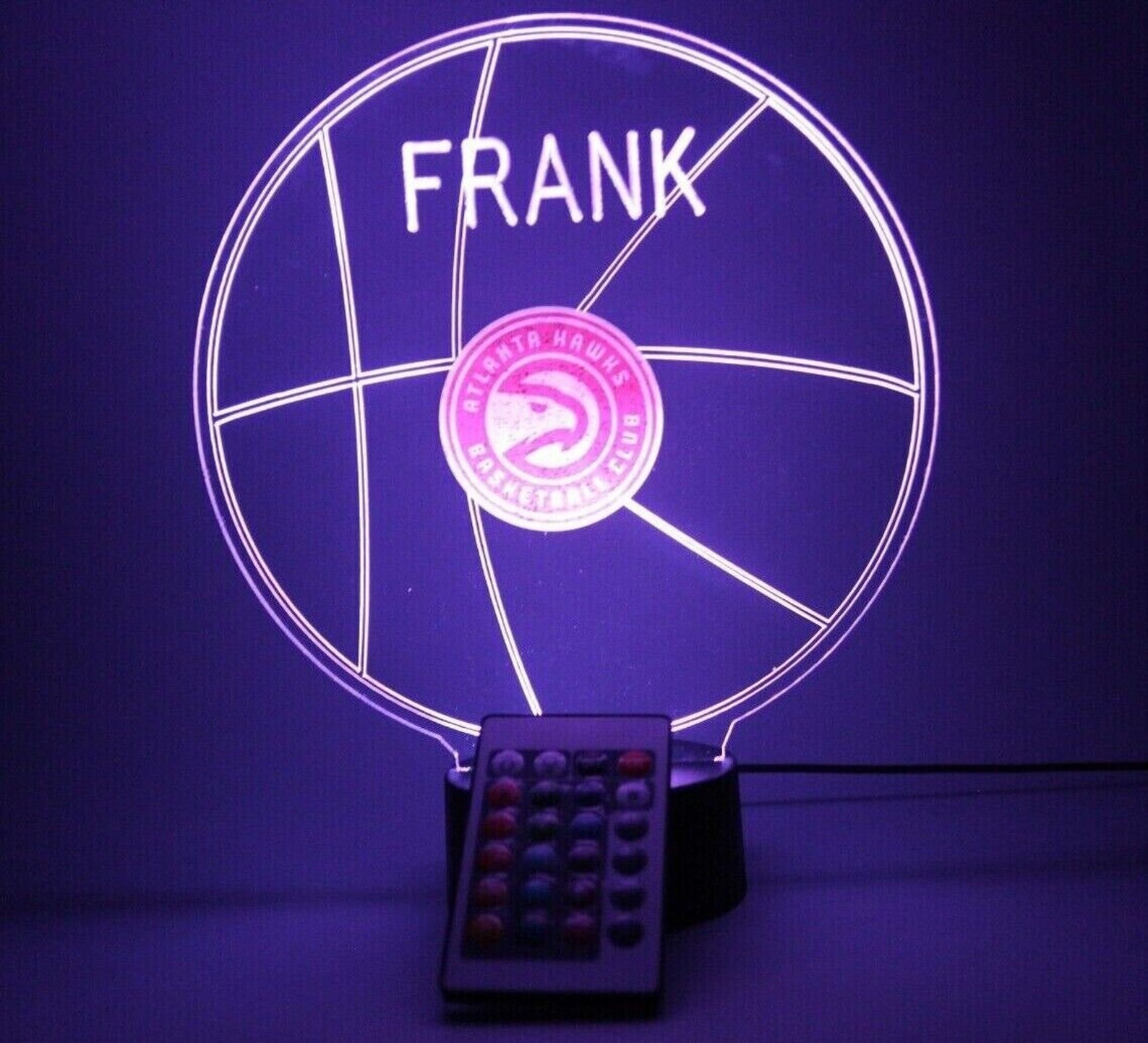 Atlanta Hawks Basketball Sports Night Light up Table Desk Lamp Etsy