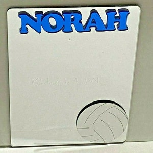 Volleyball Locker Mirror Personalized Back to School Magnetic Sports Custom Decor Inside of Locker Organizer Accessory, Refrigerator Magnet