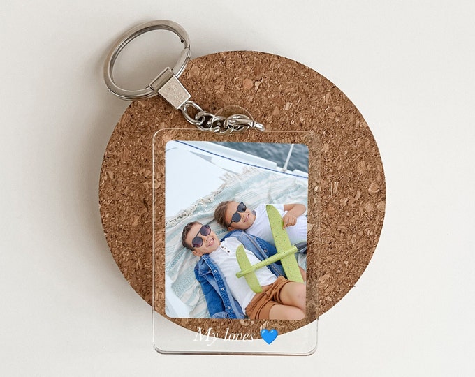 Custom Photo Keychain, Personalized Photo Keychain, Picture Keychain, Photo Keychain, CUTE Key Chain, Mother's Day gift, photo gift, Kids