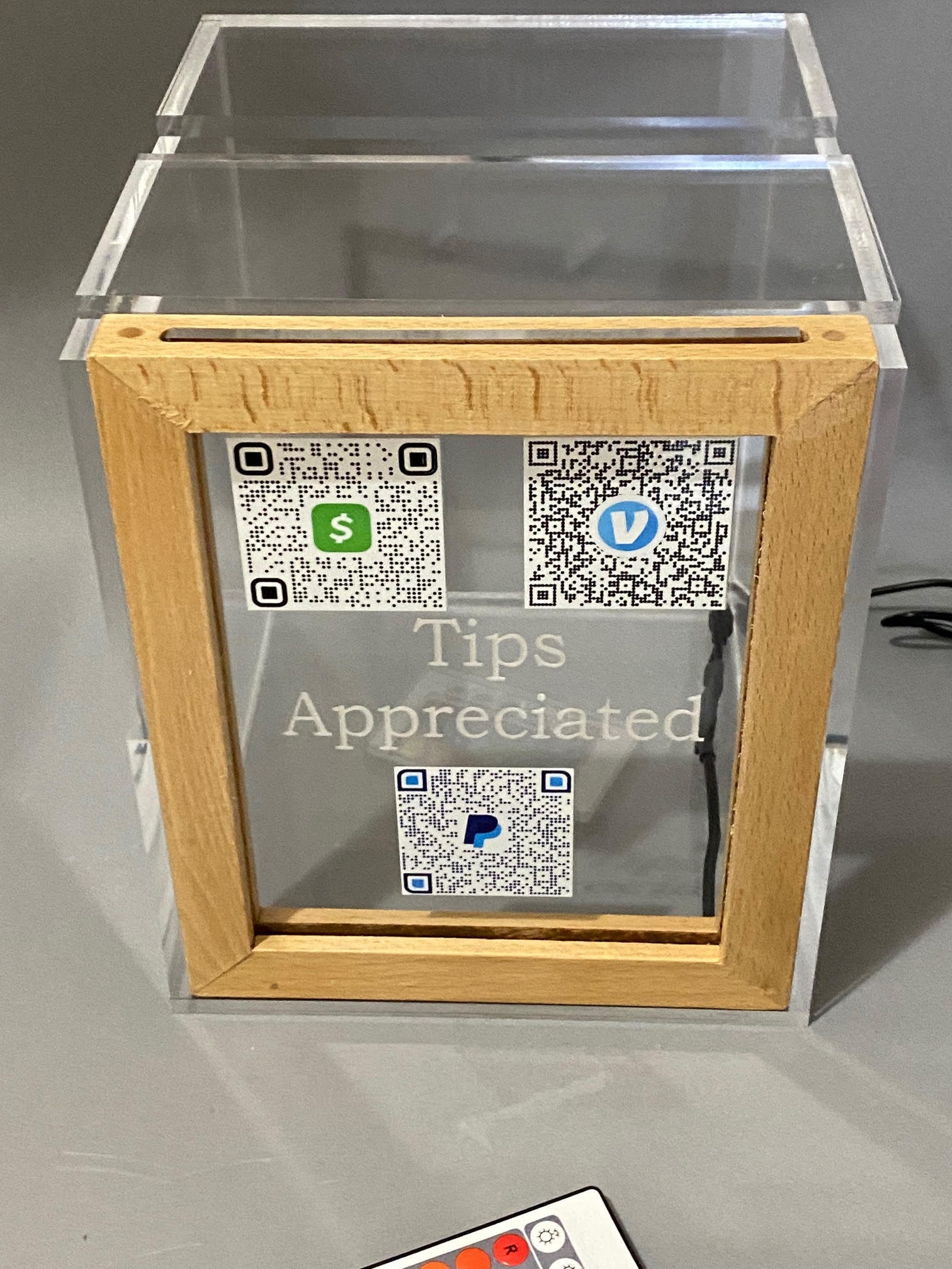 Fantastically Unique Eye Catching Light up Tip Box Fund Raiser Etsy