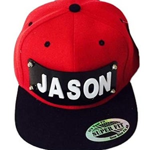 Personalized Custom Snapback Hat Six Panel Flat Bill Snap Back Hat Cap, Laser Cut Graffiti Letters, Custom Made to Order, Exclusive Creation