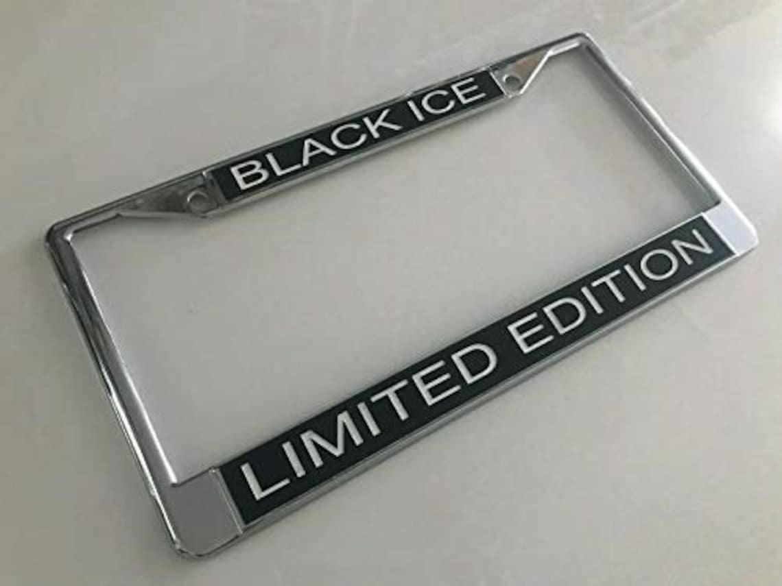 Chrome License Plate Frame Metal Custom Personalized Engraved Etsy