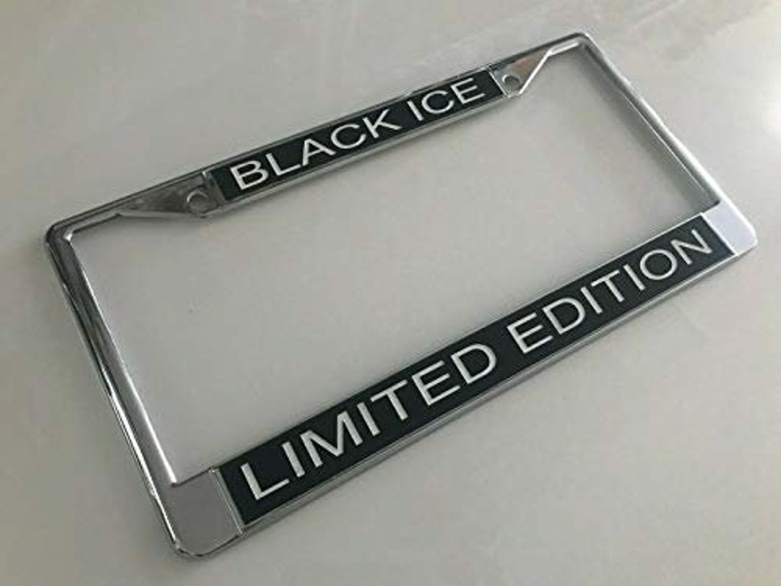 Mirror Mania Personalized Chrome License Plate Frame - Custom Engraved Metal