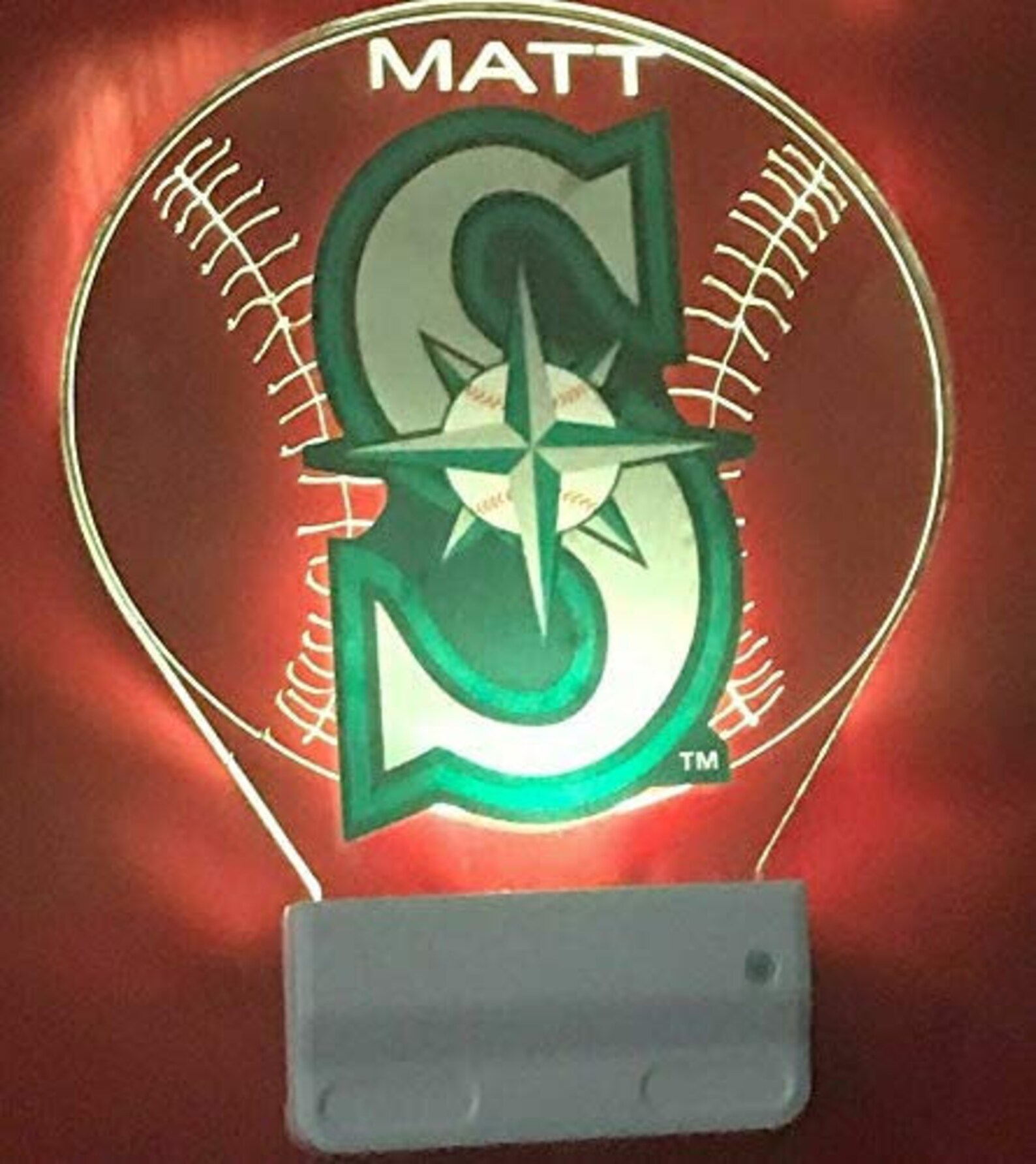 Seattle Mariners Sports Baseball Night Light Multi Color Etsy