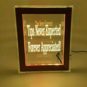 Fantastically Unique Eye Catching Tip Box Raffle Fund Raiser Donation Jar Personalized Engraved LED 16 Colors Changing 7&quot;W x 8.5&quot;H Container