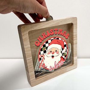 Personalized Christmas Vibes Santa Clause Savings Piggy Bank Money Box, Boys, Girls Room Decor, Ideal Holiday Gift - Teach Savings in Style!