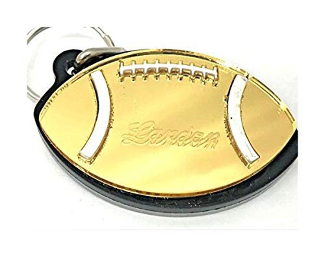 Football Sports Keychain Personalized Custom Name Free Etsy