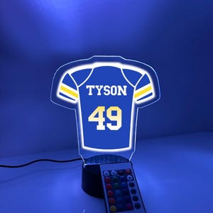 Personalisierte Name Nummer Fußball Trikot Spieler Fan Team Sport Themen Nacht 16 Farben Licht Lampe LED Zimmer Mann Höhle Dekor - LA Los Angeles