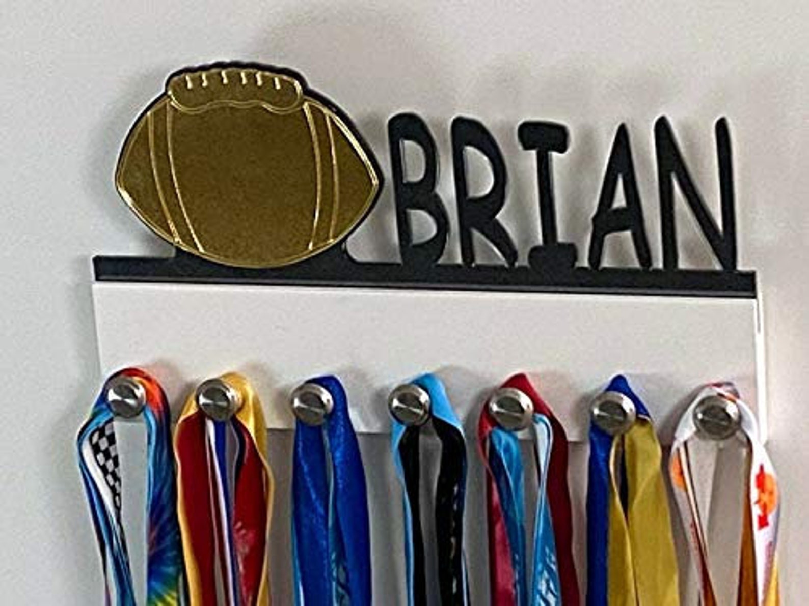 Custom Personalized Name Medal Holder Football Sports Display Etsy