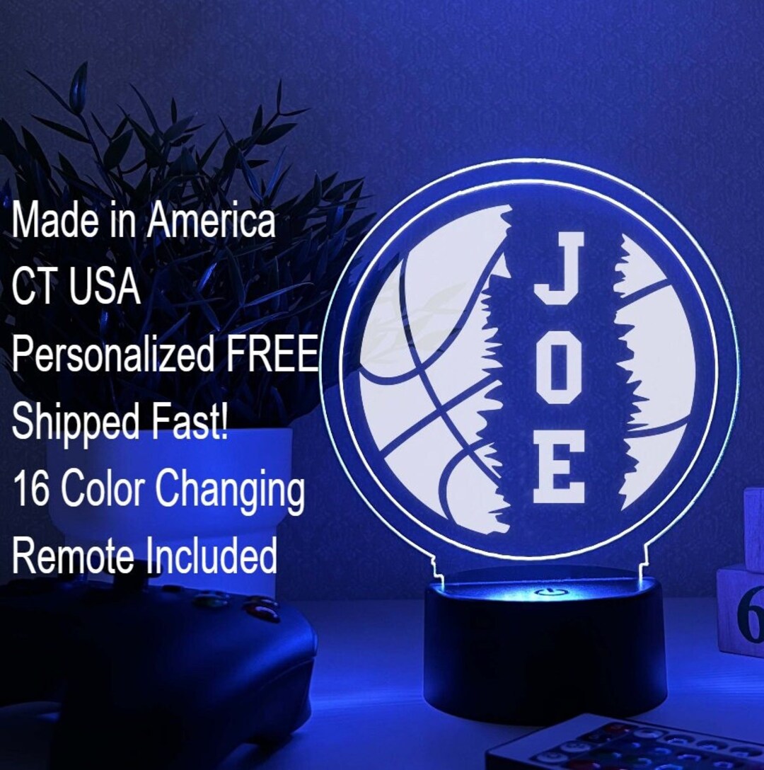 Personalize Free Basketball 3D Night Light Gift for Basketball Player ...