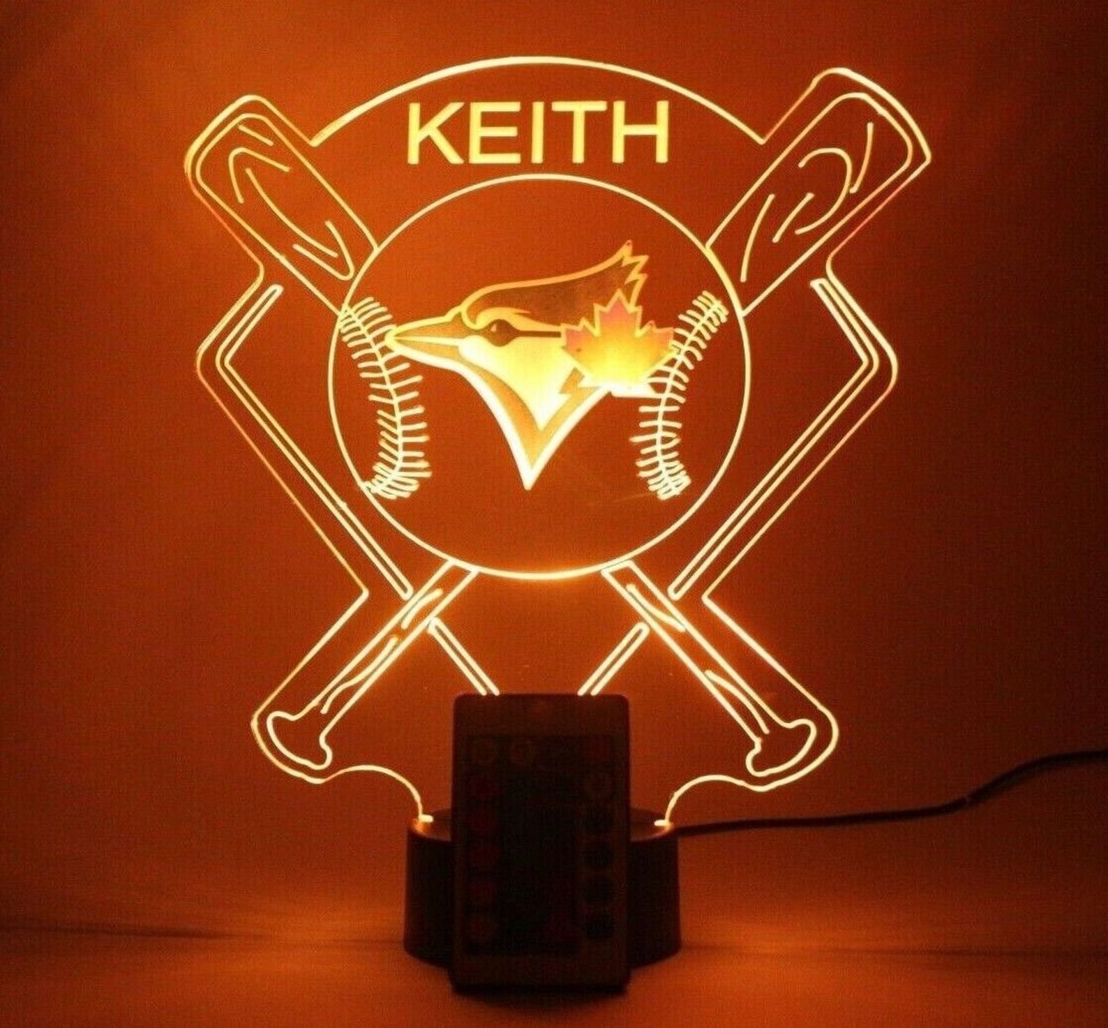 Blue Jays Night Light up Table Lamp Baseball Stadium Sports Etsy