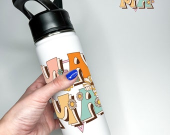 Sports Water Bottle 18/32 oz Stainless Steel Insulated Flasks Keeps Drinks Cold Personalized MA MA Mom Mommy Mother Happy Mother's Day Gifts