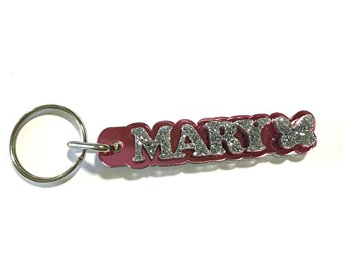 Custom Laser Cut Key Chain With Any Name Made Name Plate Name Etsy