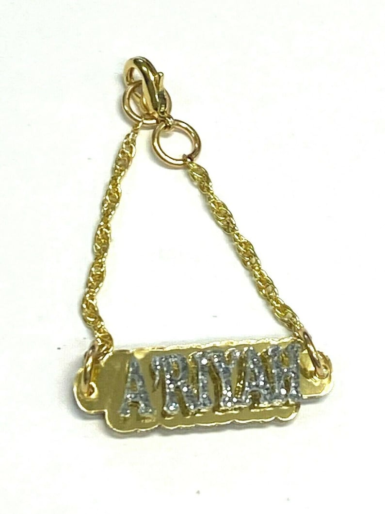 Personalized Matching Necklace Bracelet Gold 3 Inch Bamboo Etsy