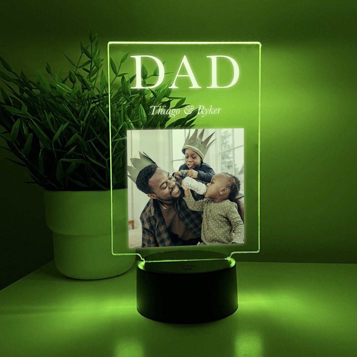 Custom Photo Picture Frame LED Personalized Daddy Father Uncle Grandpa ...