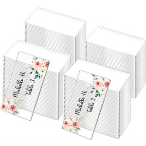 Tarjetas de lugar de mesa personalizadas, configuración de nombres de invitados, centro de mesa para fiesta, número de mesa - Bodas, Bar Bat Mitzvah, fiestas, eventos