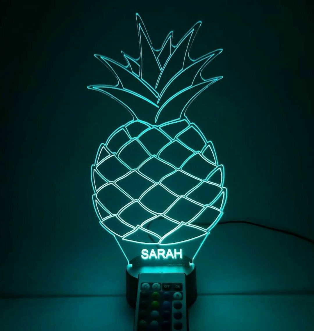 Pineapple Ananas Pina Fruit Night Light up Table Desk Lamp LED ...