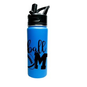 Personalized Insulated Stainless Steel Sports 18/32oz Water Bottle Custom Football Player Mom ChoiceDesign Classic Thermal Flasks Easy Carry