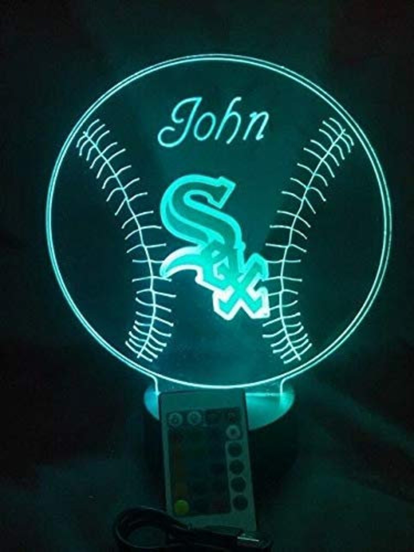 Chicago White Sox Night Light up Table Desk Lamp Baseball Etsy
