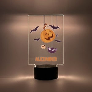 Halloween Pumpkin trick-or-treat jack-o&#39;-lantern Celebrate Decoration Night Light Up Table Lamp With 16 Colors LED Personalized Holiday Gift