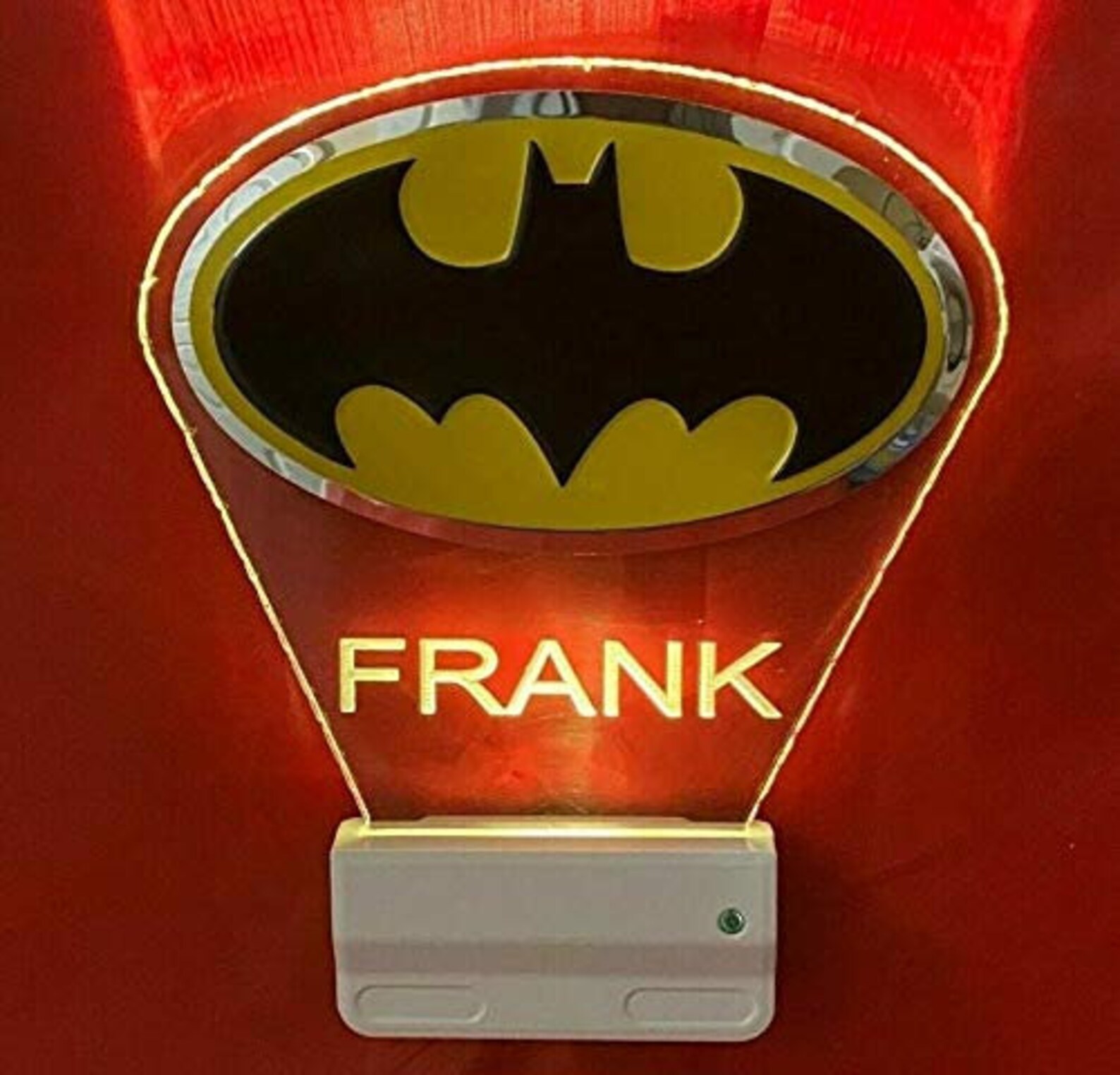 Batman Night Light Multi Color Personalized LED Wall Plugin Etsy