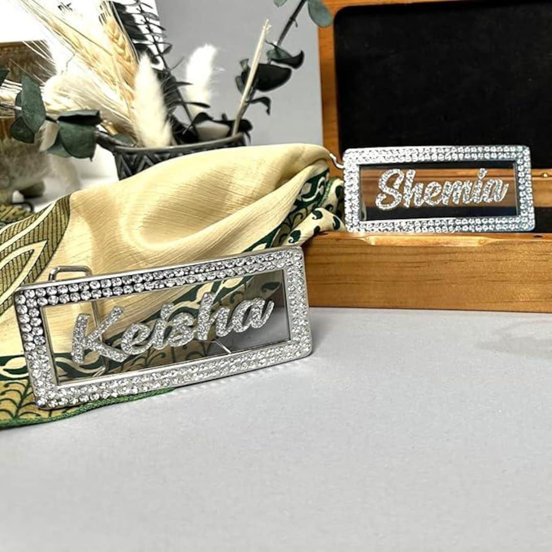 personalized Rhinestone Name Belt Buckle Silver Rhinestone il_340x270.3877941417_51p2.jpg main image 4