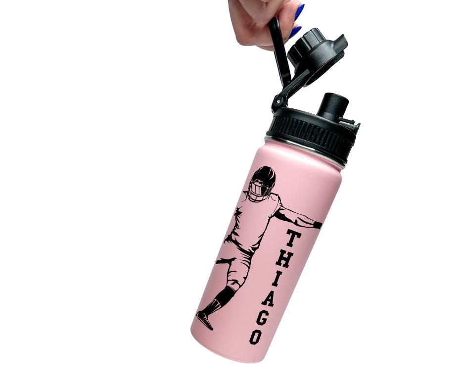  Botellas de agua personalizadas para mujeres y hombres, botellas  de agua deportivas de acero inoxidable con aislamiento personalizado con  nombre y texto con popote (12 oz/26 onzas) : Deportes y Actividades