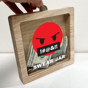 Personalized / Swear Jar / You Say It You Pay It / Cuss Jar Coin Bank / Non Polite Words Box Bank / Swearing Jar / To Be Safe, Don&#39;t Speak