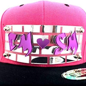 Personalized Custom Snapback Hat Six Panel Flat Bill Snap Back Hat Cap, Laser Cut Graffiti Letters, Custom Made to Order, Exclusive Creation