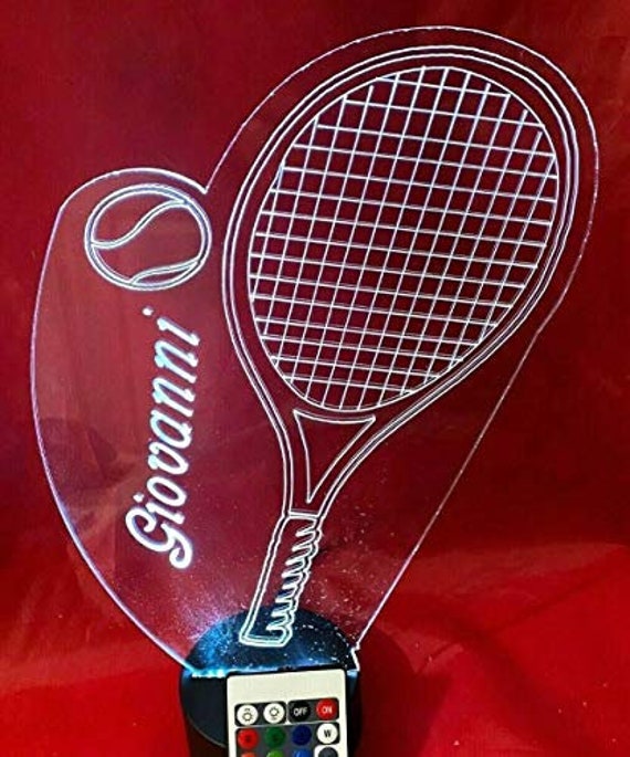 Tennis Racket Racquets and Ball Sports Night Light Up Table | Etsy