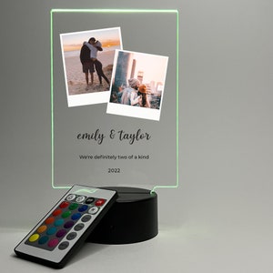 Personalizado foto foto led 16 cores acender lâmpada suporte aniversário casamento casal natal família casa decoração presente para ela ele