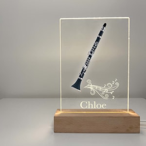 Clarinet Player, Wind Instrument Night Light Up Table Lamp LED Personalized Custom, Gift For Musicians, Clarinetists, Music Band Lovers Gift image 5