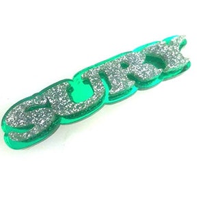 Hair Barrette Personalized Custom Barrettes, Hair Accessory Hair Clip, Hair Tie Diamond Look - With Your Name, Made To Order - It&#39;s Stunning