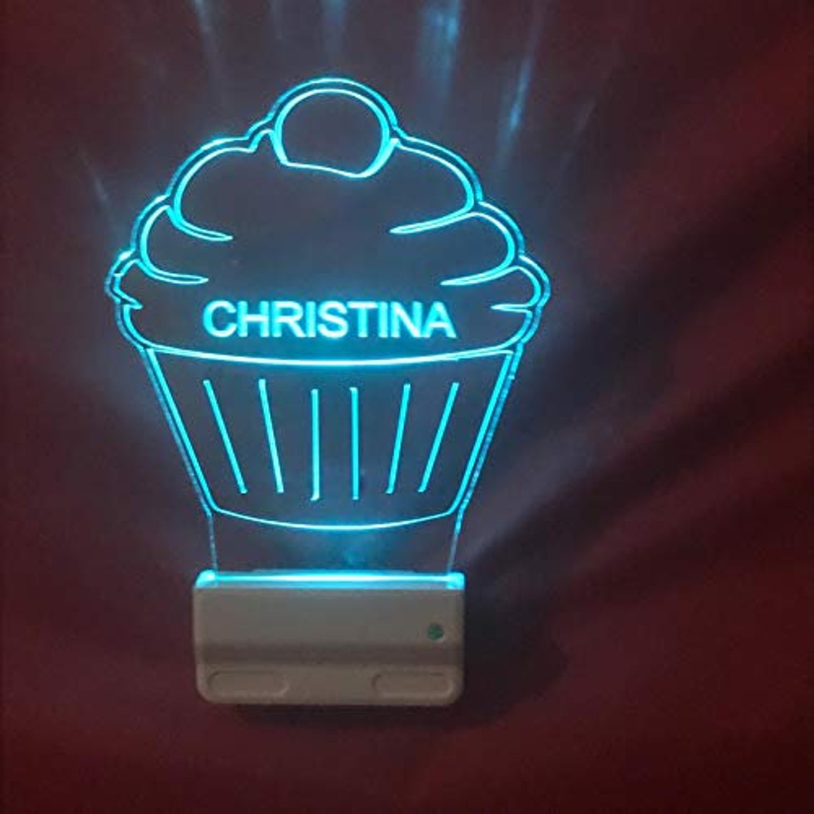 Cupcake Night Light Multi Color Personalized LED Wall Plug-in | Etsy