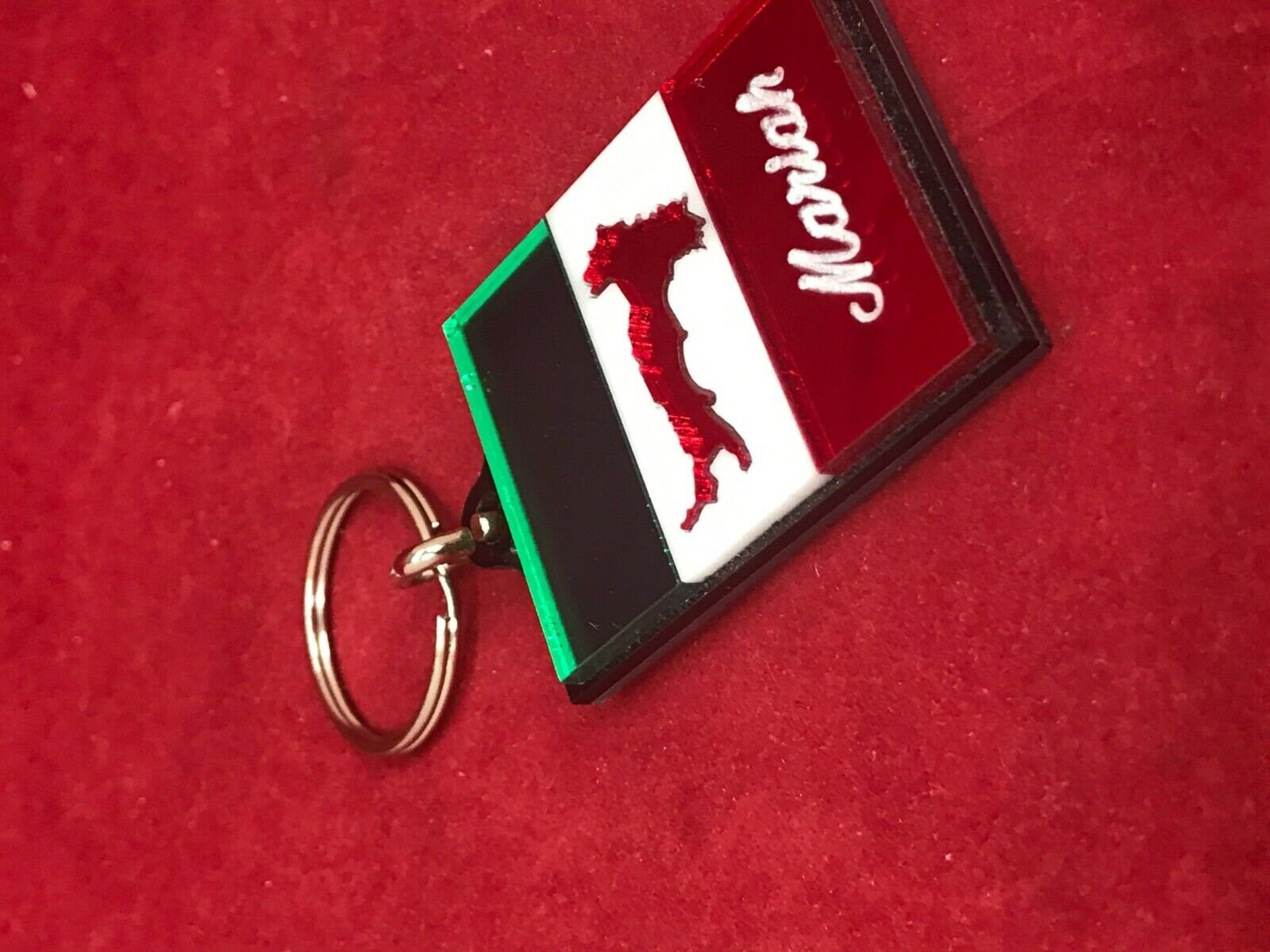 Italian Italy Flag Keychain Personalized Custom Name Free Etsy