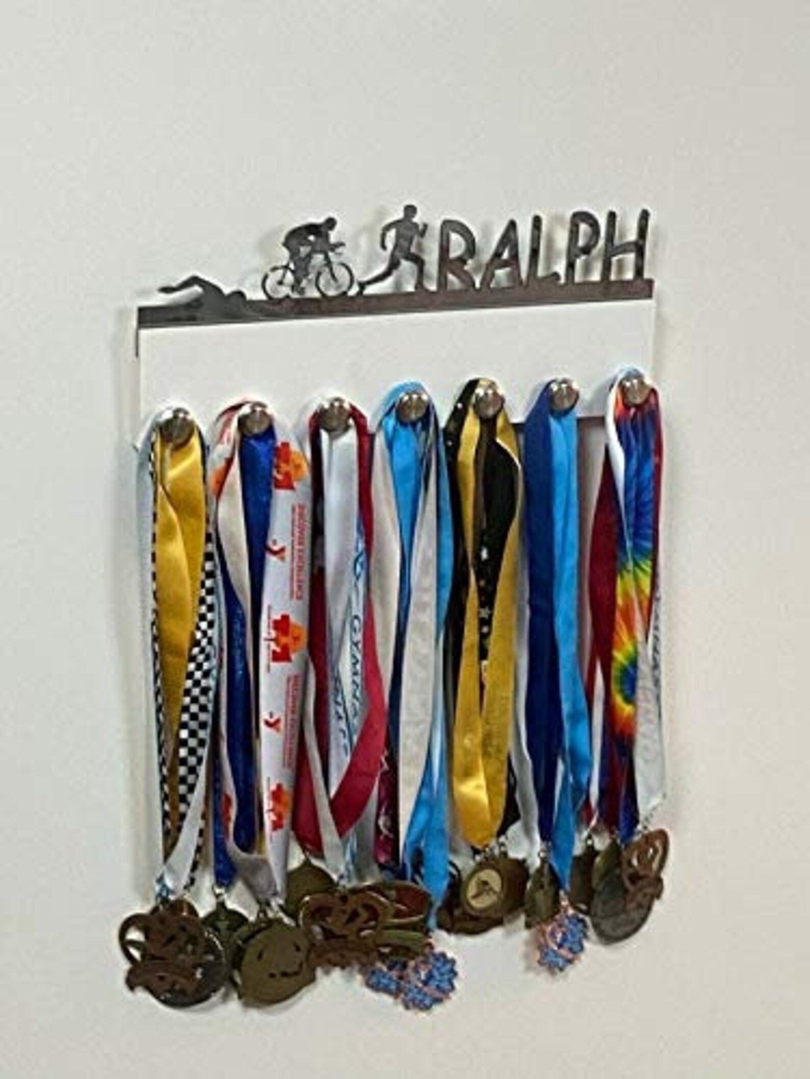 Custom Personalized Name Medal Holder Triathlon Swimming Etsy