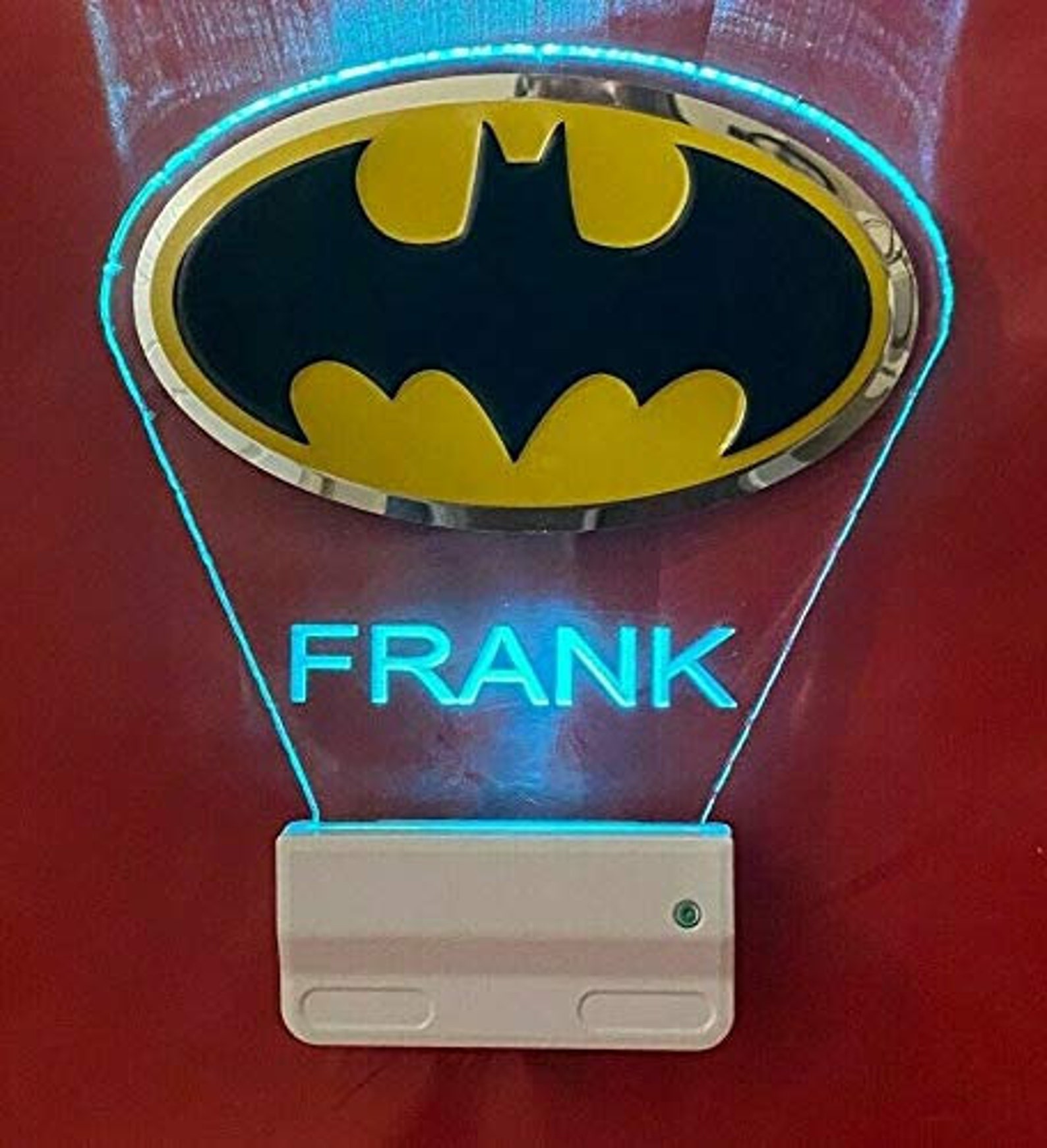 Batman Night Light Multi Color Personalized LED Wall Plugin Etsy