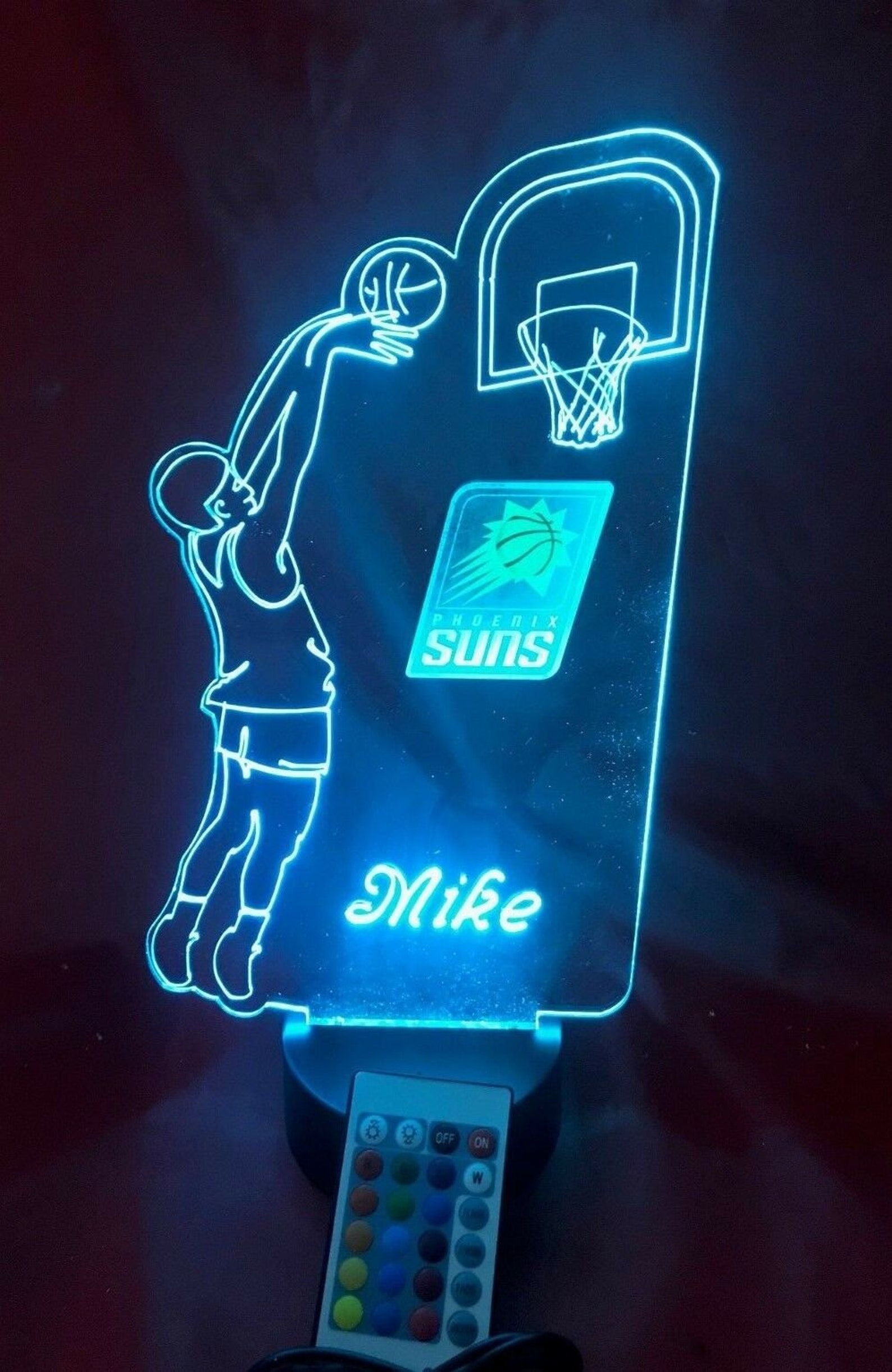 Phoenix Suns Basketball Player Sports Night Light up Table Etsy
