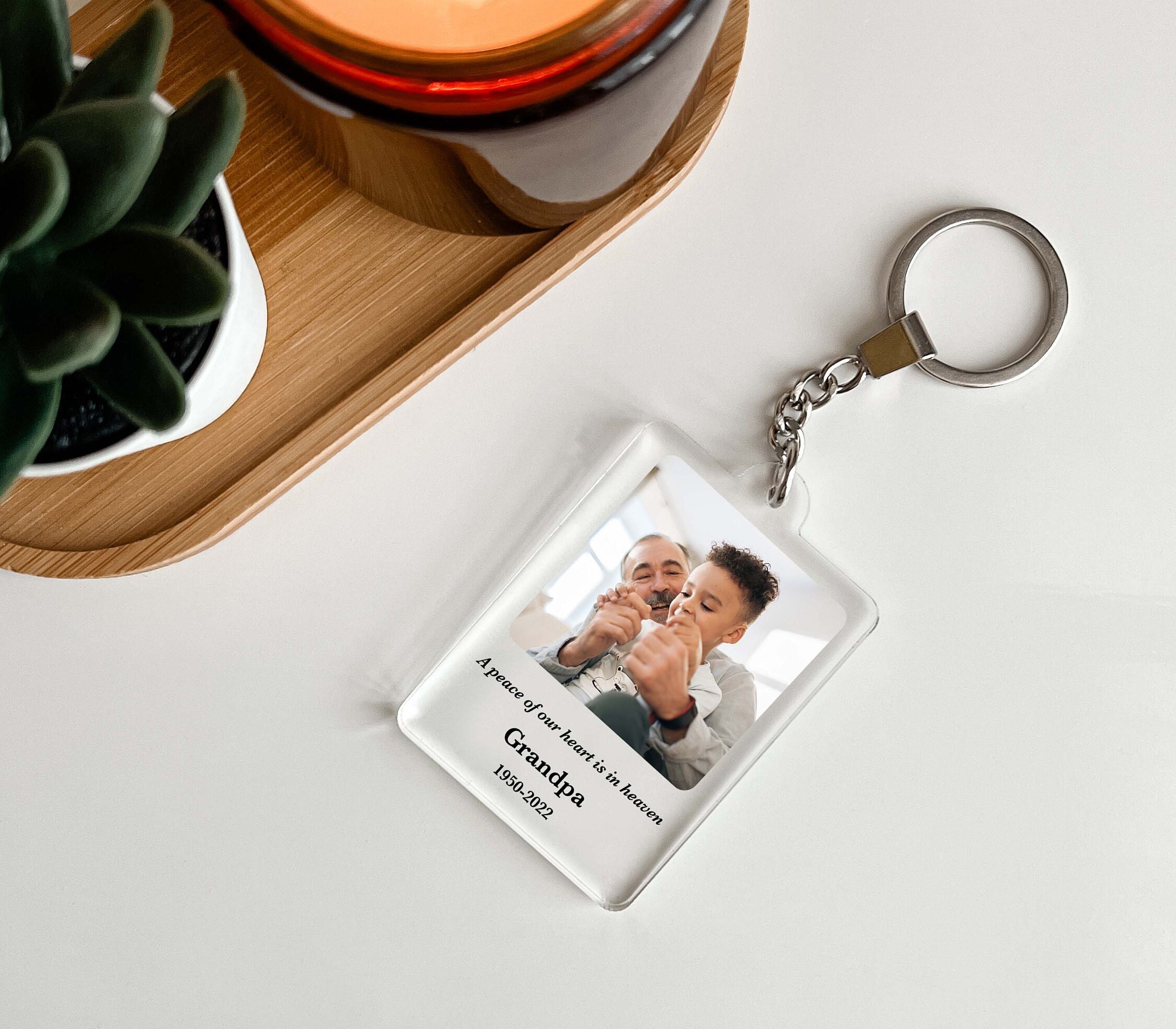 BEXOA Custom Keychain With Photo - Personalized Engraved Picture Keychain For Men & Women (D-Round Style) - View #6